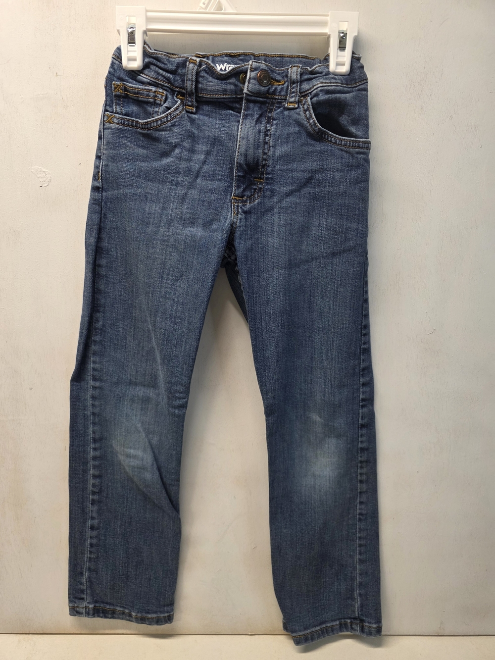 Wrangler Boys Jeans Size 7 Slim Classic Straight Medium Wash Stretch Denim